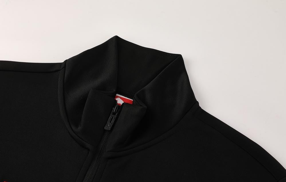 25/26 AC Milan Black/Red Full Zipper Jacket +Long Pants