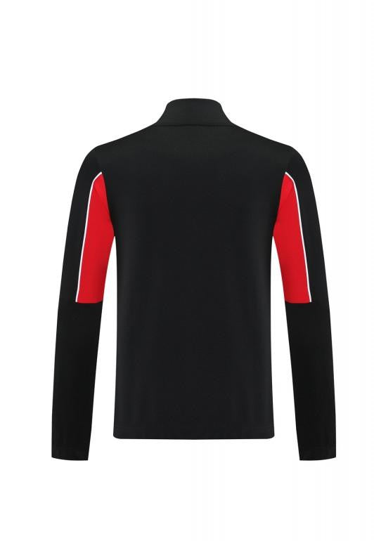 25/26 AC Milan Black/Red Full Zipper Jacket +Long Pants