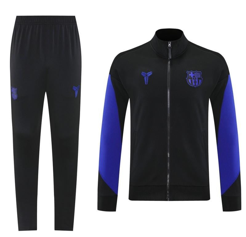 25/26 Barcelona Black/Blue Full Zipper Jacket +Long Pants