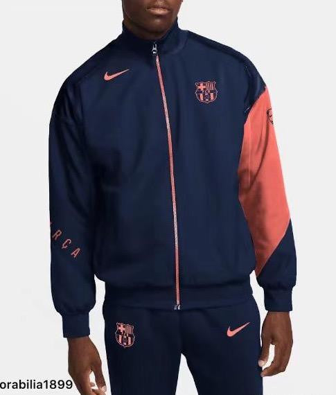 25/26 Barcelona Navy/Orange Full Zipper Jacket +Long Pants