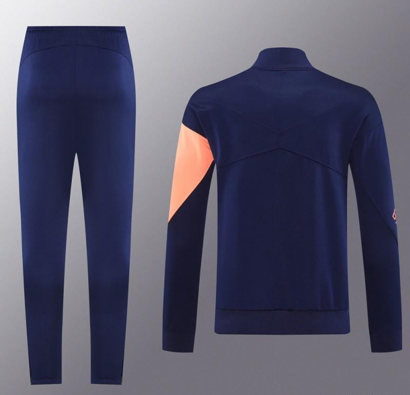 25/26 Barcelona Navy/Orange Full Zipper Jacket +Long Pants
