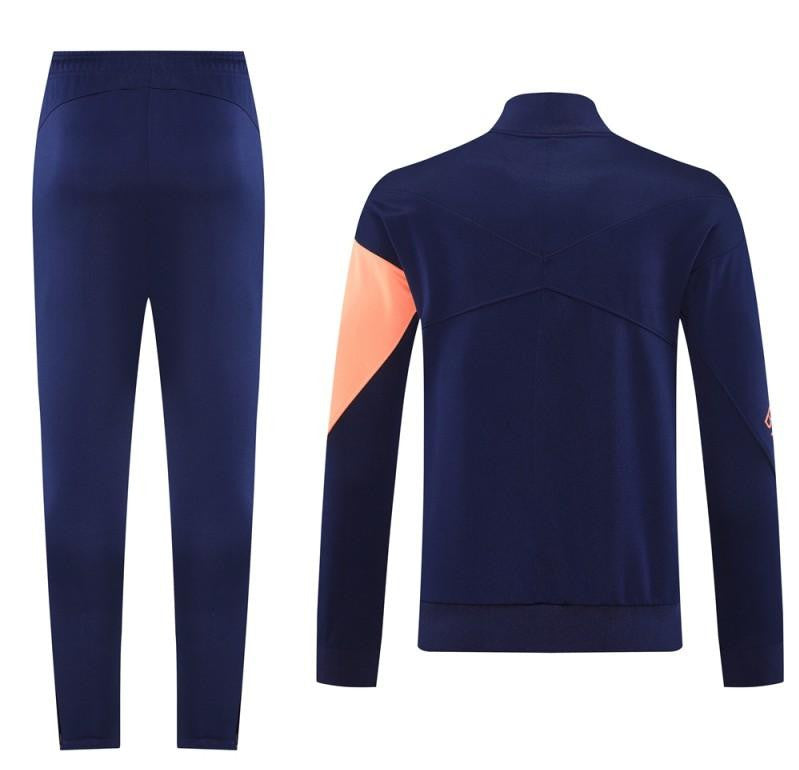 25/26 Barcelona Navy/Orange Full Zipper Jacket +Long Pants