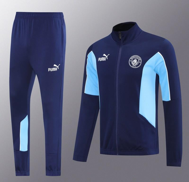 25/26 Manchester City Blue/Navy Full Zipper Jacket +Long Pants