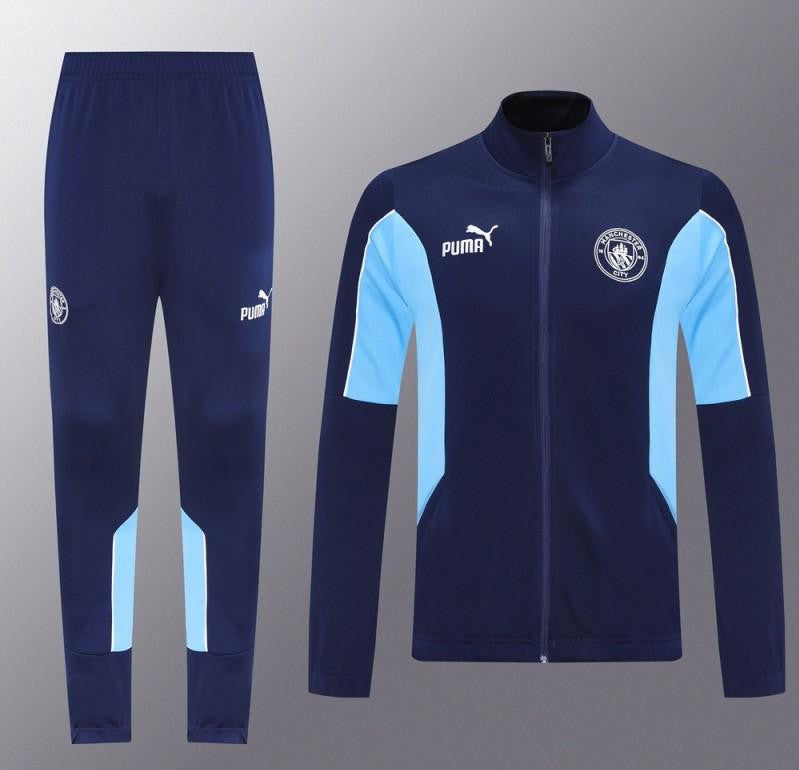 25/26 Manchester City Blue/Navy Full Zipper Jacket +Long Pants