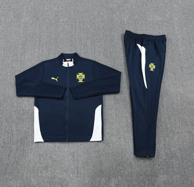 2025 Portugal Navy Full Zipper Jacket +Long Pants