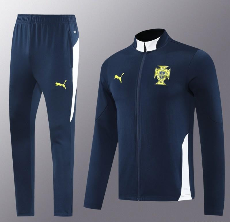 2025 Portugal Navy Full Zipper Jacket +Long Pants