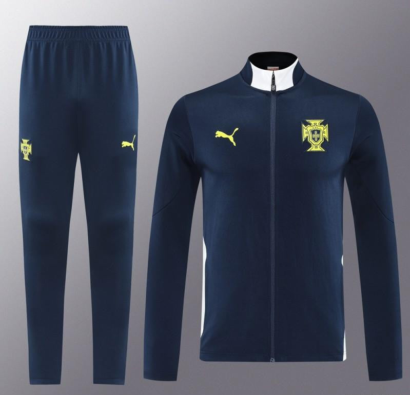 2025 Portugal Navy Full Zipper Jacket +Long Pants