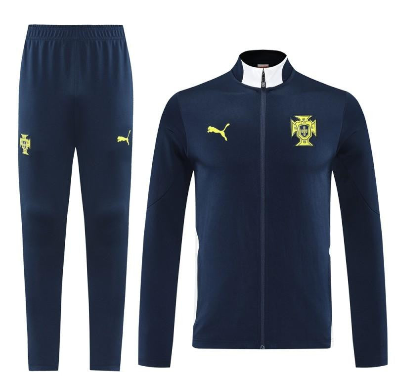2025 Portugal Navy Full Zipper Jacket +Long Pants