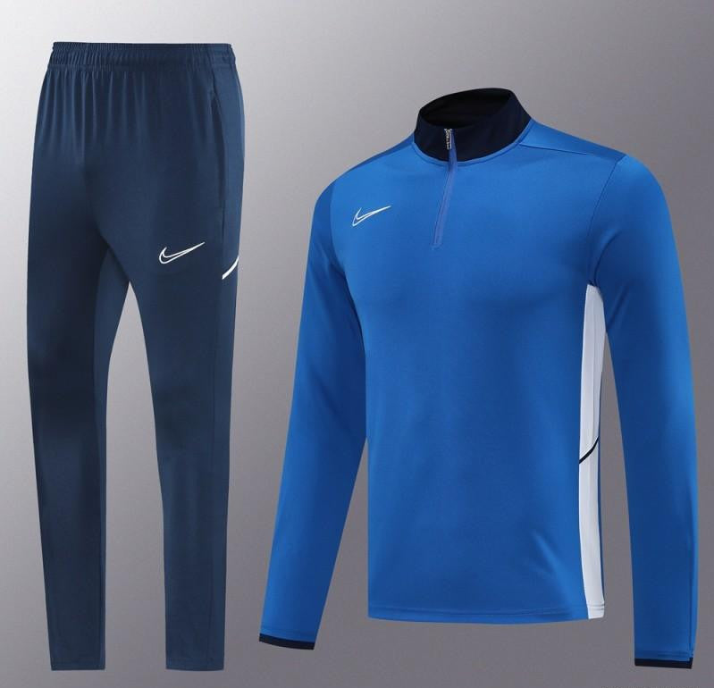 2025 Nike Blue Full Hoodie Zipper Jacket +Long Pants