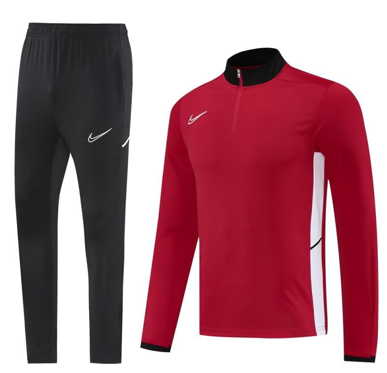 2025 Nike Red Full Hoodie Zipper Jacket +Long Pants