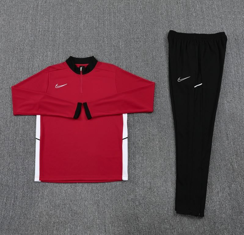 2025 Nike Red Full Hoodie Zipper Jacket +Long Pants
