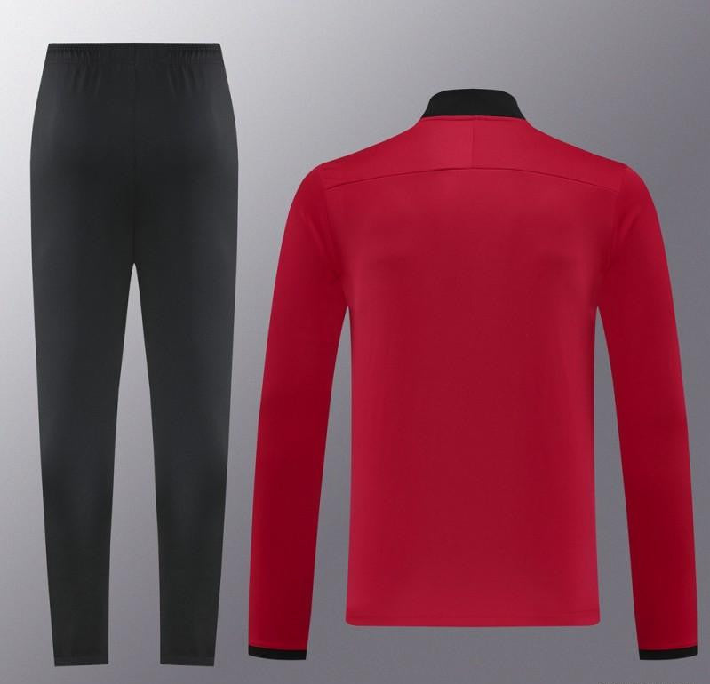 2025 Nike Red Full Hoodie Zipper Jacket +Long Pants