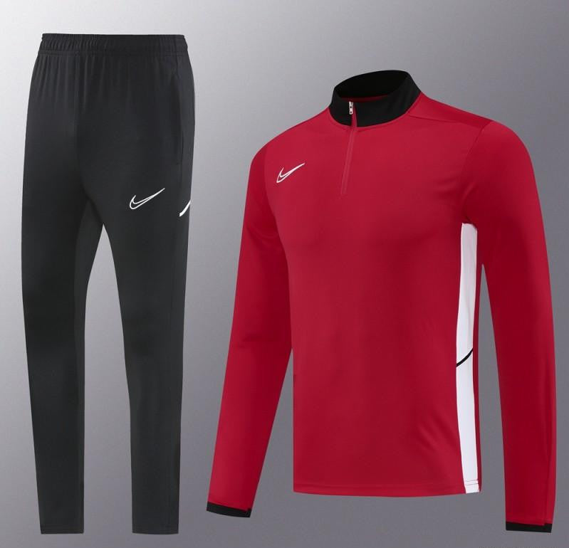 2025 Nike Red Full Hoodie Zipper Jacket +Long Pants