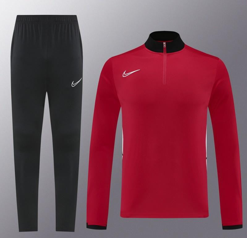 2025 Nike Red Full Hoodie Zipper Jacket +Long Pants