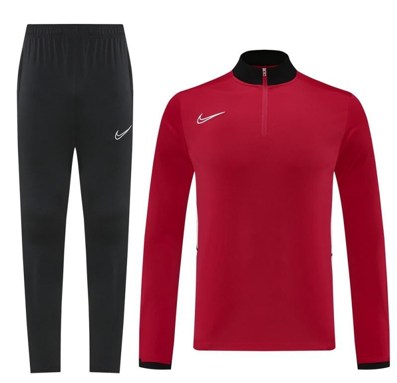2025 Nike Red Full Hoodie Zipper Jacket +Long Pants