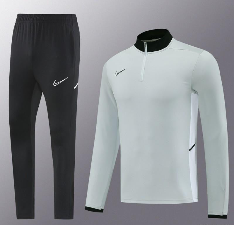 2025 Nike Grey Full Hoodie Zipper Jacket +Long Pants