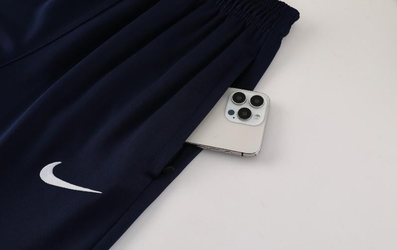 2025 Nike White/Navy Full Hoodie Zipper Jacket +Long Pants