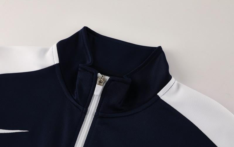 2025 Nike White/Navy Full Hoodie Zipper Jacket +Long Pants