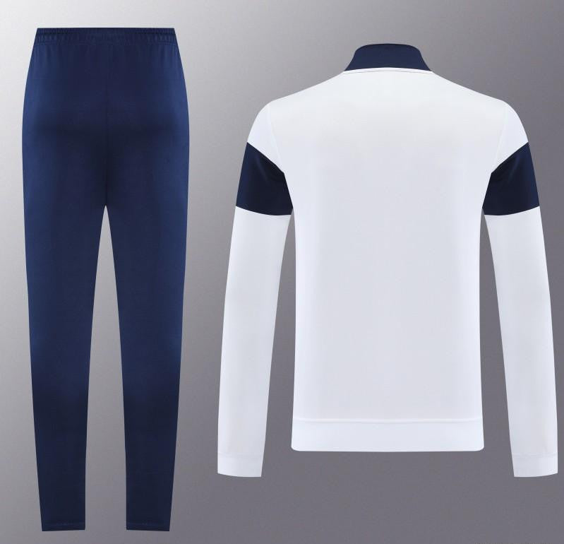 2025 Nike White/Navy Full Hoodie Zipper Jacket +Long Pants