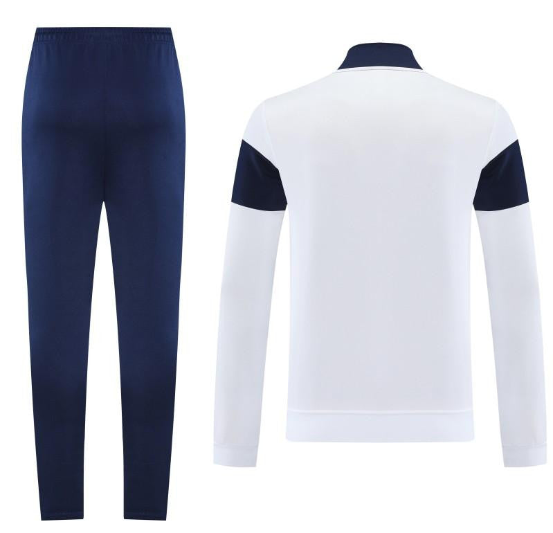 2025 Nike White/Navy Full Hoodie Zipper Jacket +Long Pants
