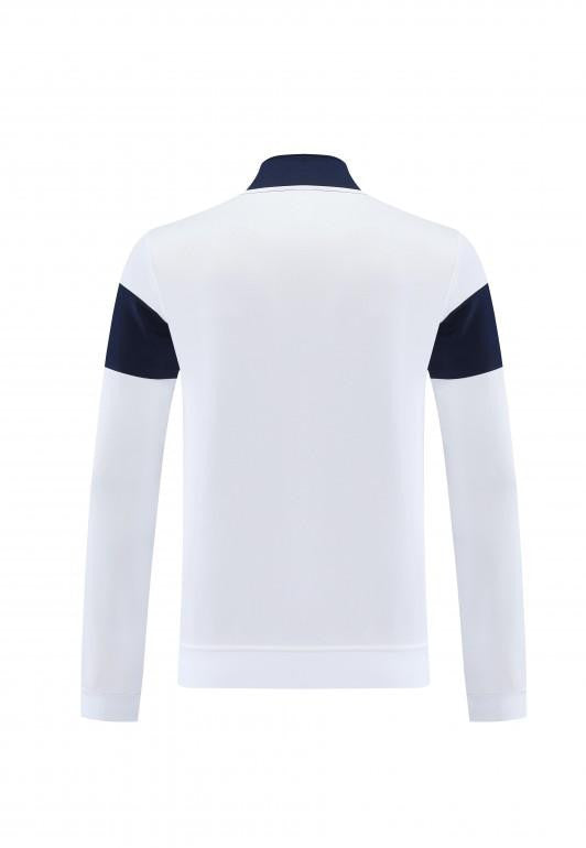 2025 Nike White/Navy Full Hoodie Zipper Jacket +Long Pants