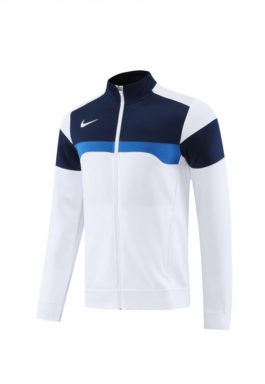 2025 Nike White/Navy Full Hoodie Zipper Jacket +Long Pants
