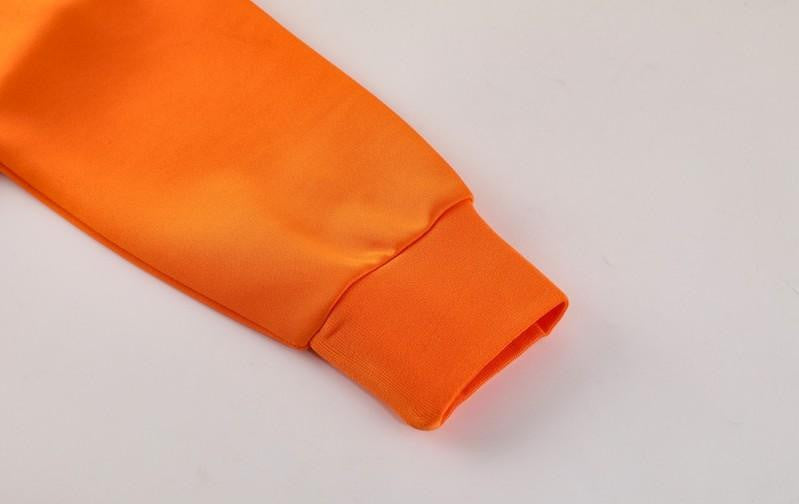 2025 Nike Orange/Black Full Hoodie Zipper Jacket +Long Pants