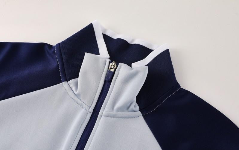 2025 Nike Grey/Navy Full Hoodie Zipper Jacket +Long Pants