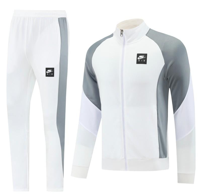 2025 NIKE WHITE/Grey Full Zipper Jacket +Long Pants