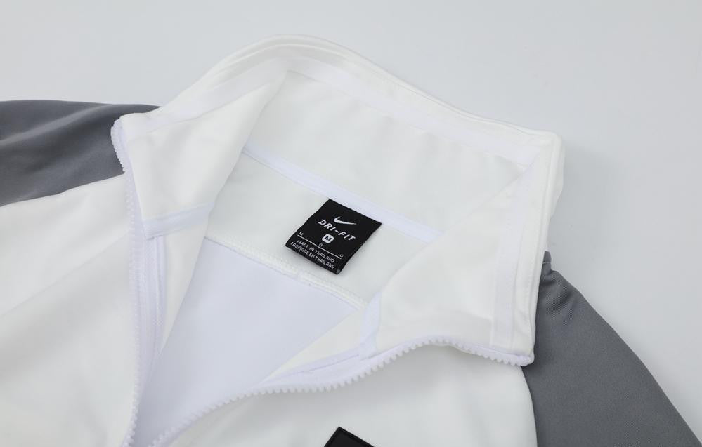 2025 NIKE WHITE/Grey Full Zipper Jacket +Long Pants