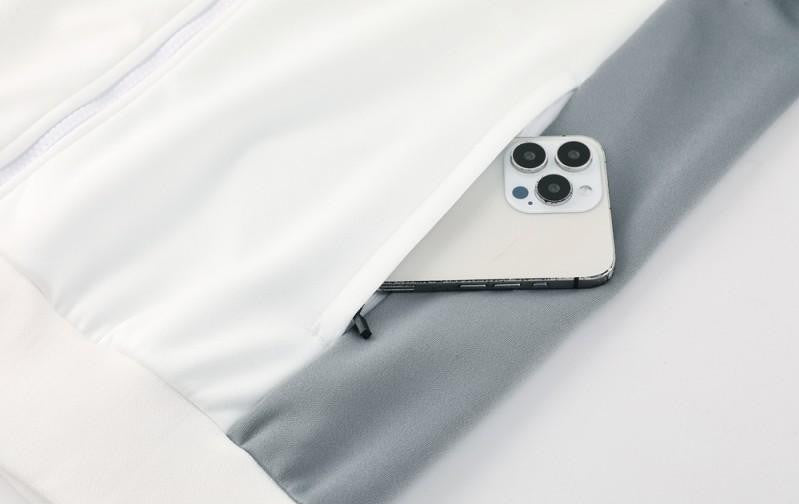 2025 NIKE WHITE/Grey Full Zipper Jacket +Long Pants