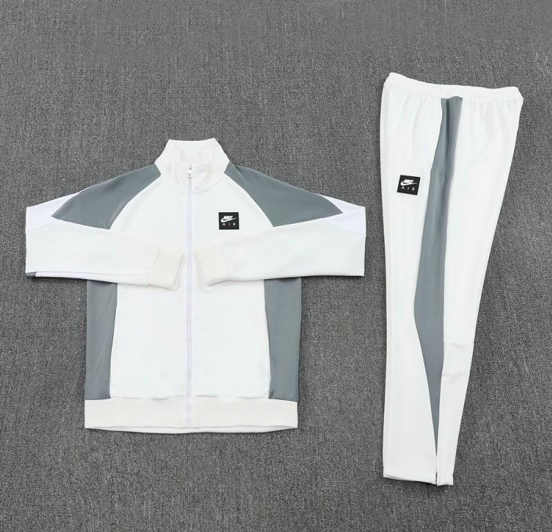 2025 NIKE WHITE/Grey Full Zipper Jacket +Long Pants