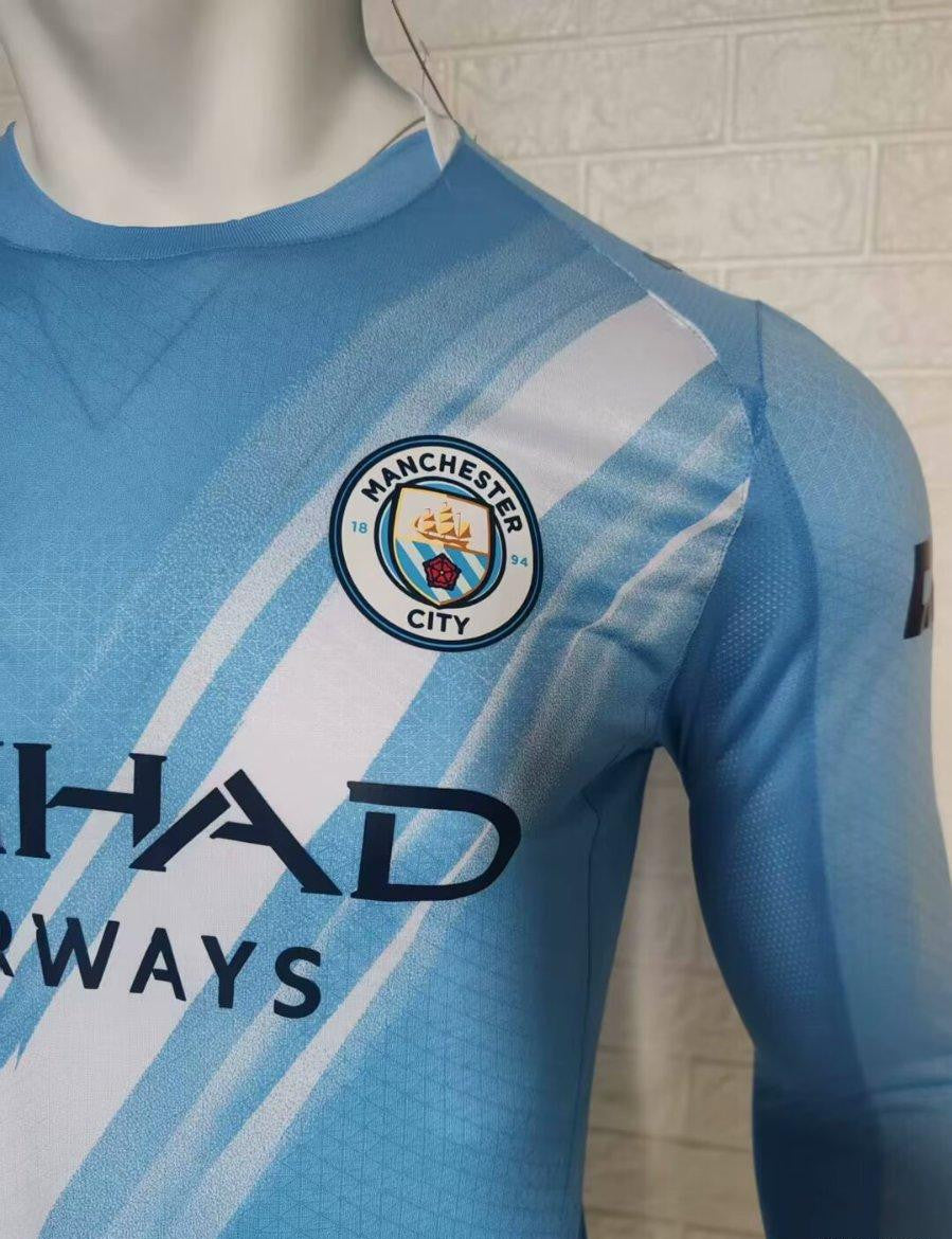 Player Version 25/26 Manchester City Home Long Sleeve Jersey