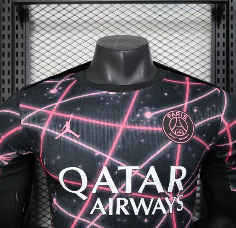 Player Version 25/26 Paris Saint-Germain PSG Black with Neon Geometric Network Jersey