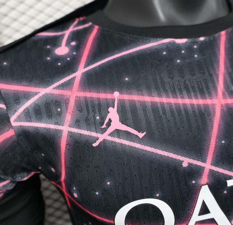 Player Version 25/26 Paris Saint-Germain PSG Black with Neon Geometric Network Jersey