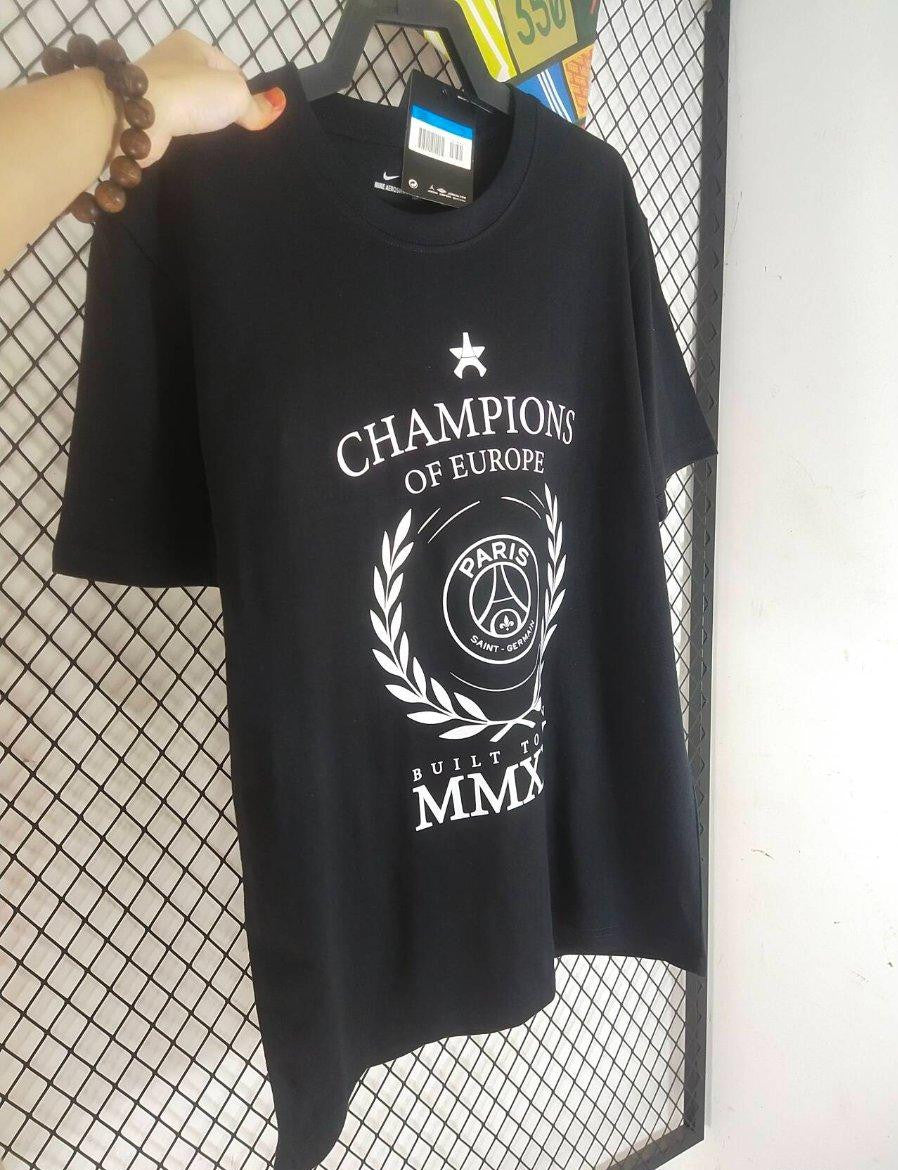 25/26 PSG Black Champion Black T-Shirts