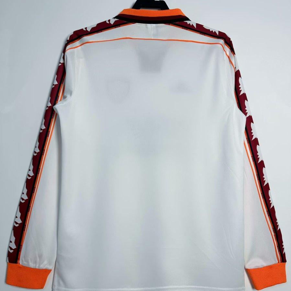 Retro 98/99 Roma Away White  Long Sleeve Jersey