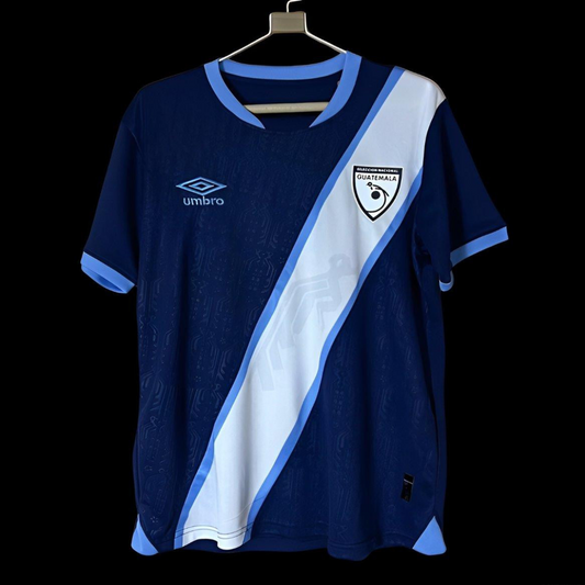 2025 Guatemala Navy Blue with White Diagonal Stripe Jersey