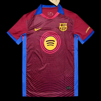 25/26 FC Barcelona Burgundy with Circular Sound Wave Pattern Jersey