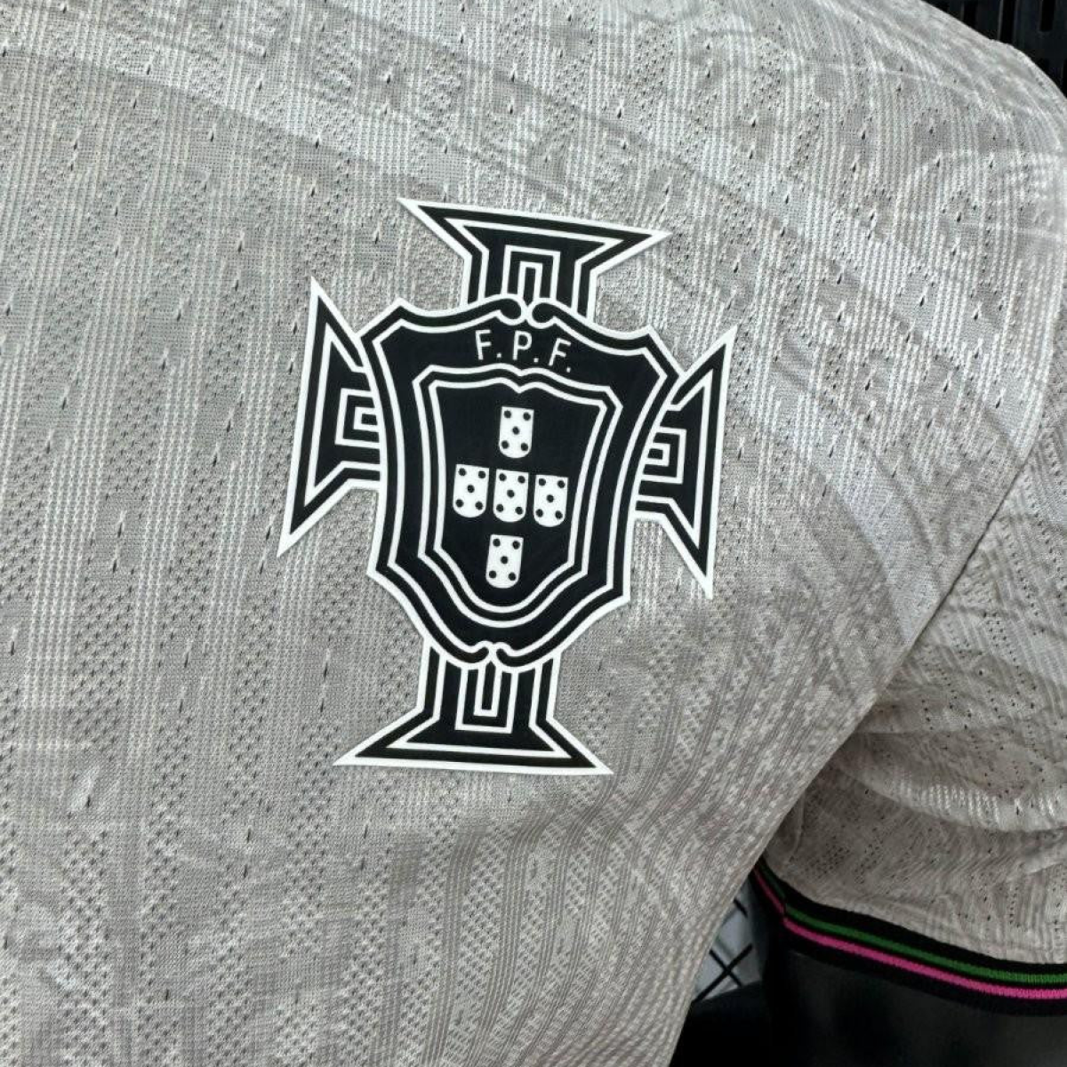 Player Version 2025 Portugal Away White with Subtle Pattern Jersey