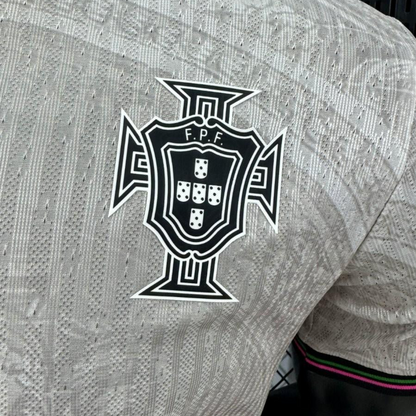 Player Version 2025 Portugal Away White with Subtle Pattern Jersey