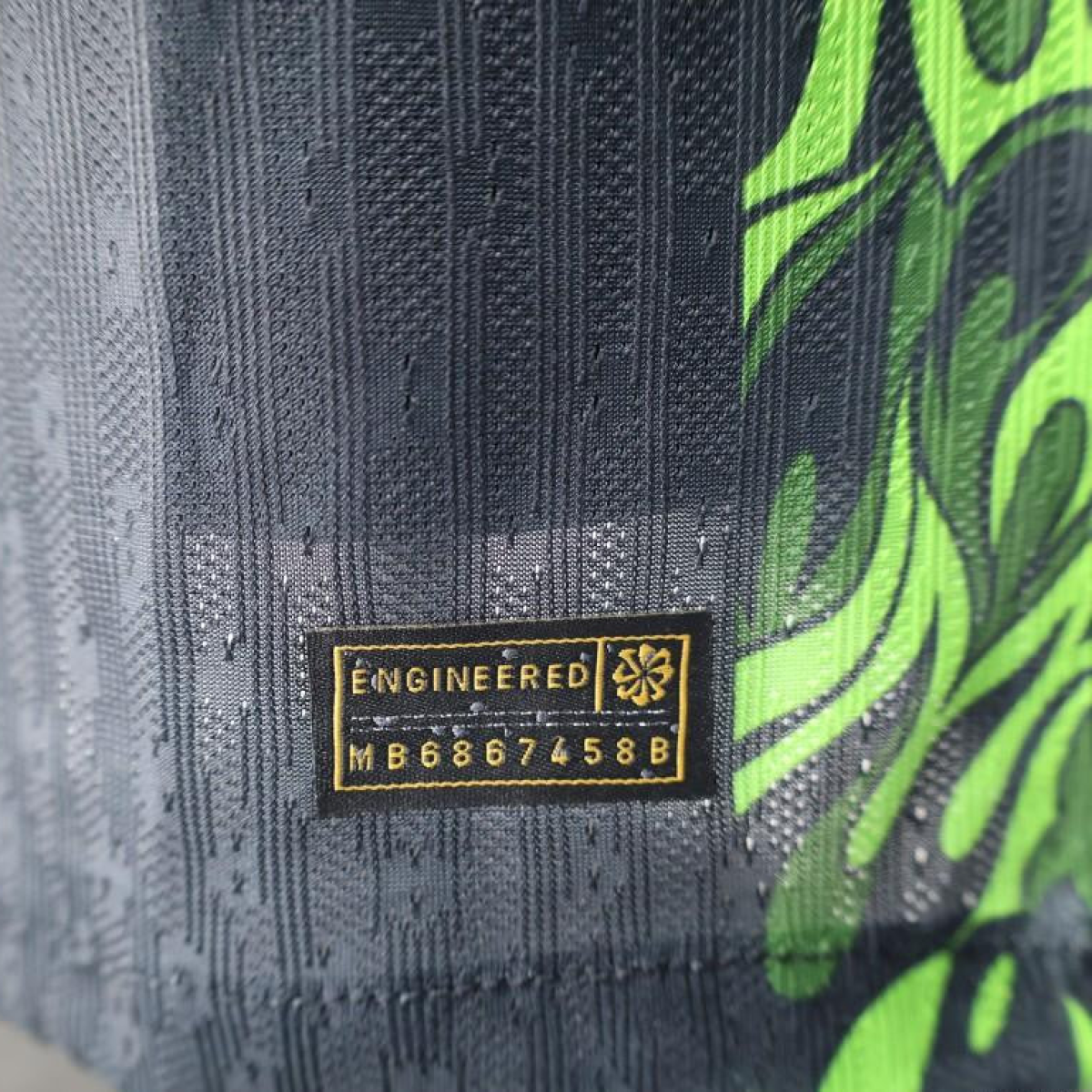 Player Version 2025 Brazil Dark Grey with Neon Green Flame Jersey