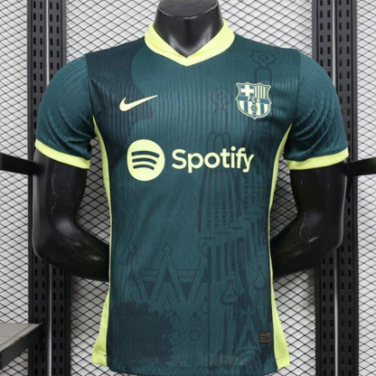 Player Version 25/26 FC Barcelona Dark Green with Neon Yellow Trim Jersey