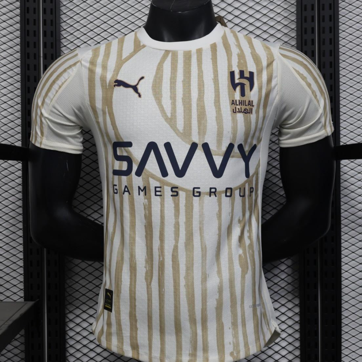 Player Version 25/26 Al Hilal White with Gold Stripes Jersey