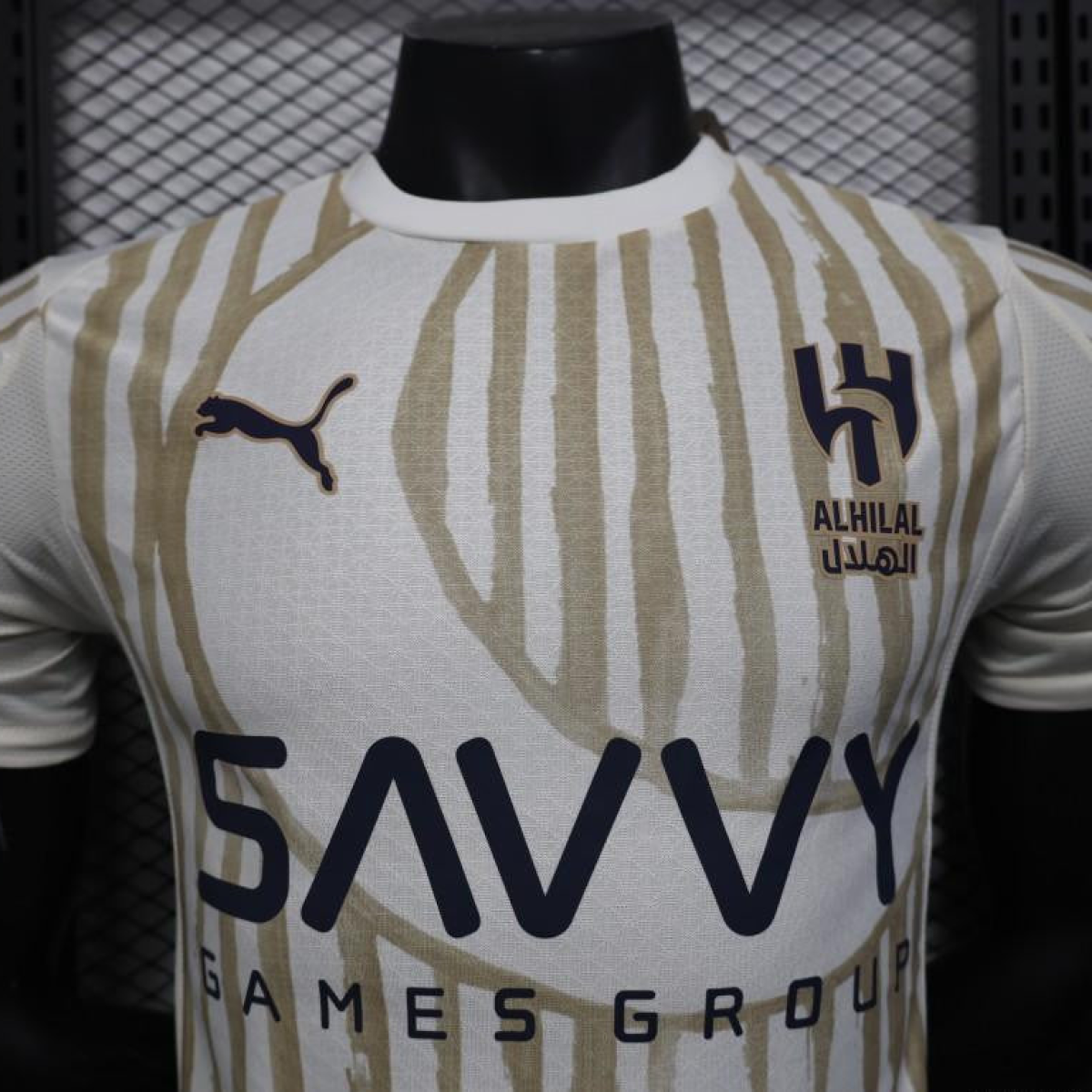 Player Version 25/26 Al Hilal White with Gold Stripes Jersey