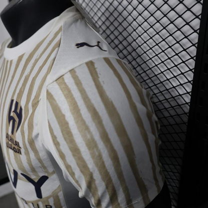 Player Version 25/26 Al Hilal White with Gold Stripes Jersey