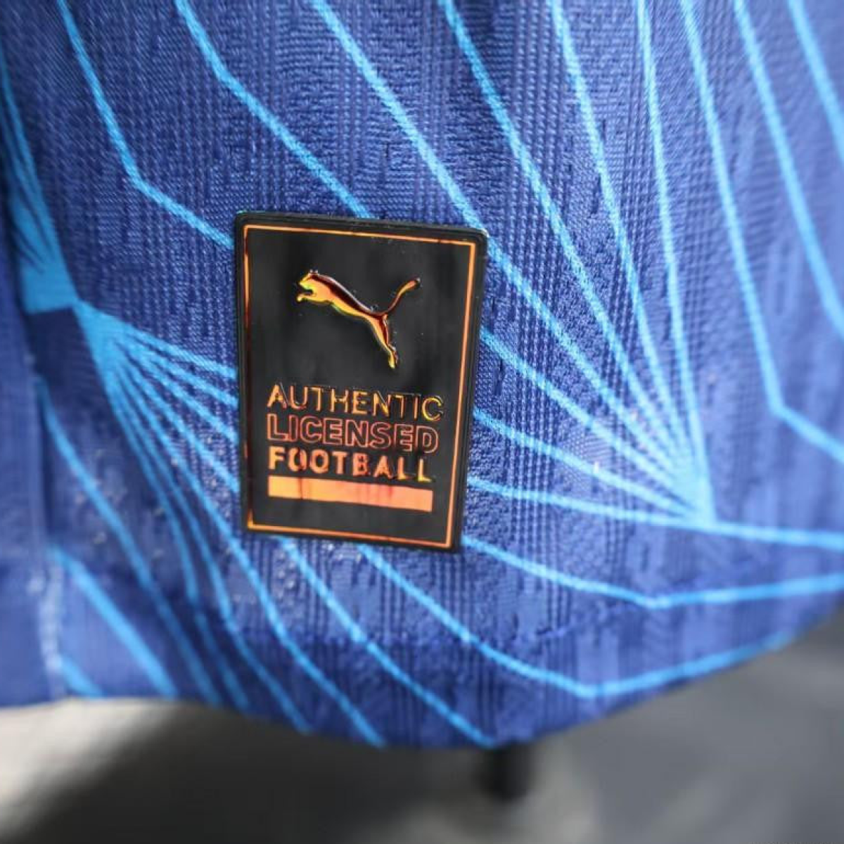 Player Version 25/26 RB Bragantino Blue with Geometric Pattern and Red Bull Logo Jersey
