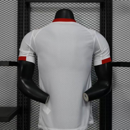Player Version 25/26 RB Leipzig White with Chevron Pattern and Red Bull Logo Jersey