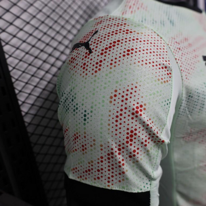 Player Version 2025 Portugal Away Mint Green Jersey with Graphic Pattern