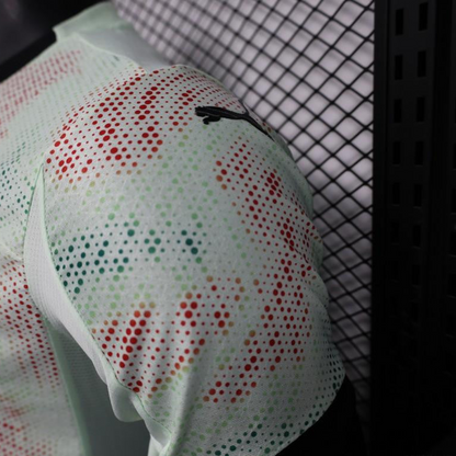 Player Version 2025 Portugal Away Mint Green Jersey with Graphic Pattern